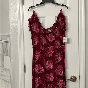 Off the shoulder floral maxi dress